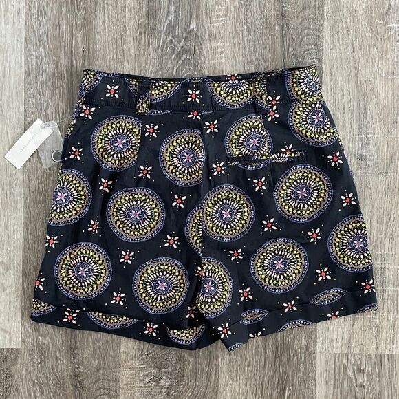 NWT Maeve by Anthropologie Abstract City Shorts Black Motif - Size: 4 - Picture 3 of 10